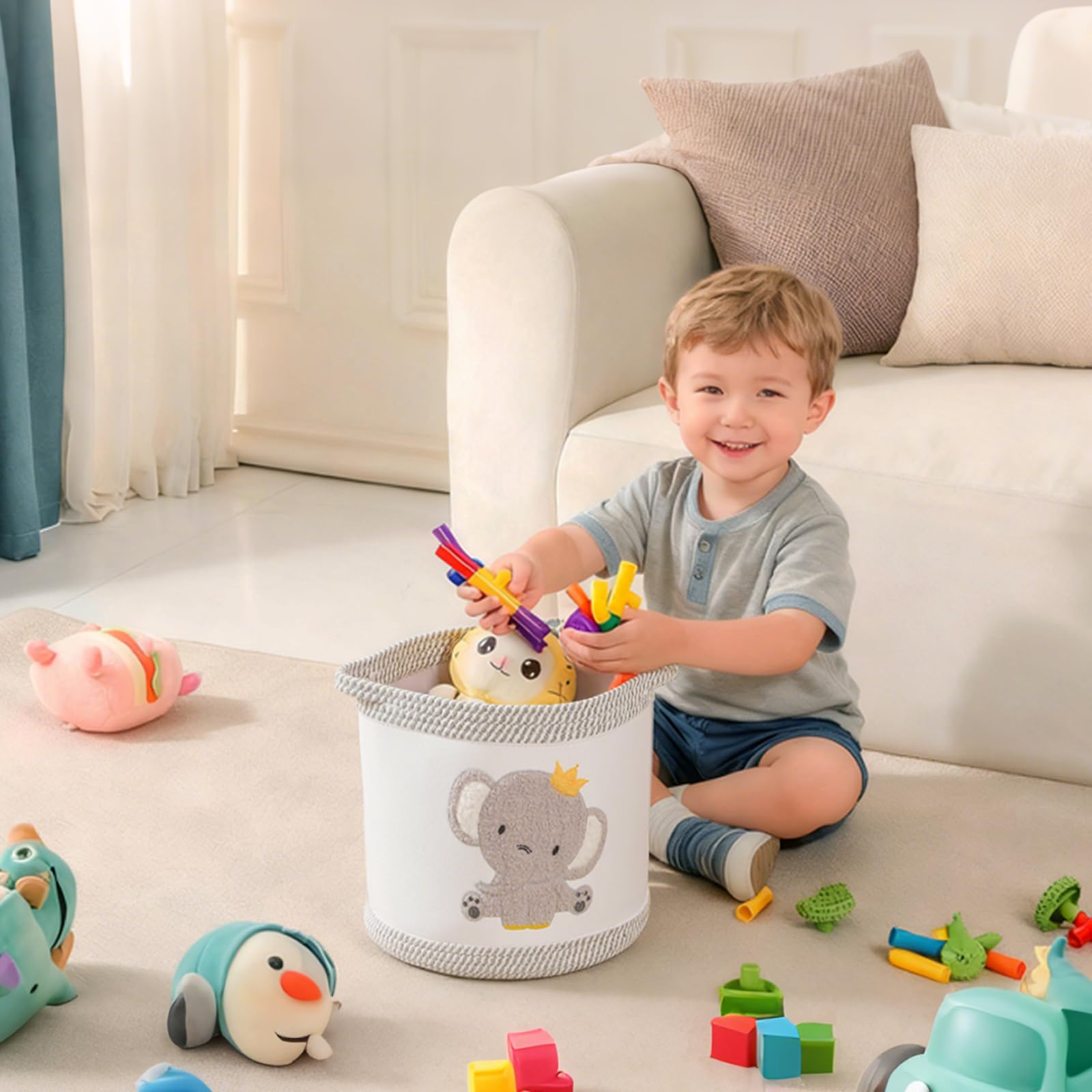 Tidelit laundry hamper foldable nursery, keeps spaces tidy and portable for transfers.