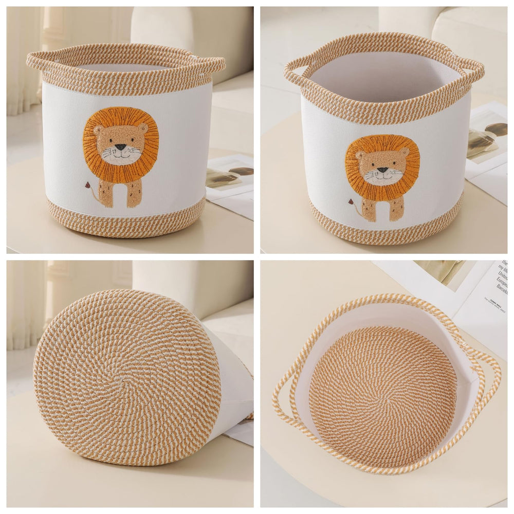 Tidelit laundry-hamper in nursery helps keep apparel tidy.