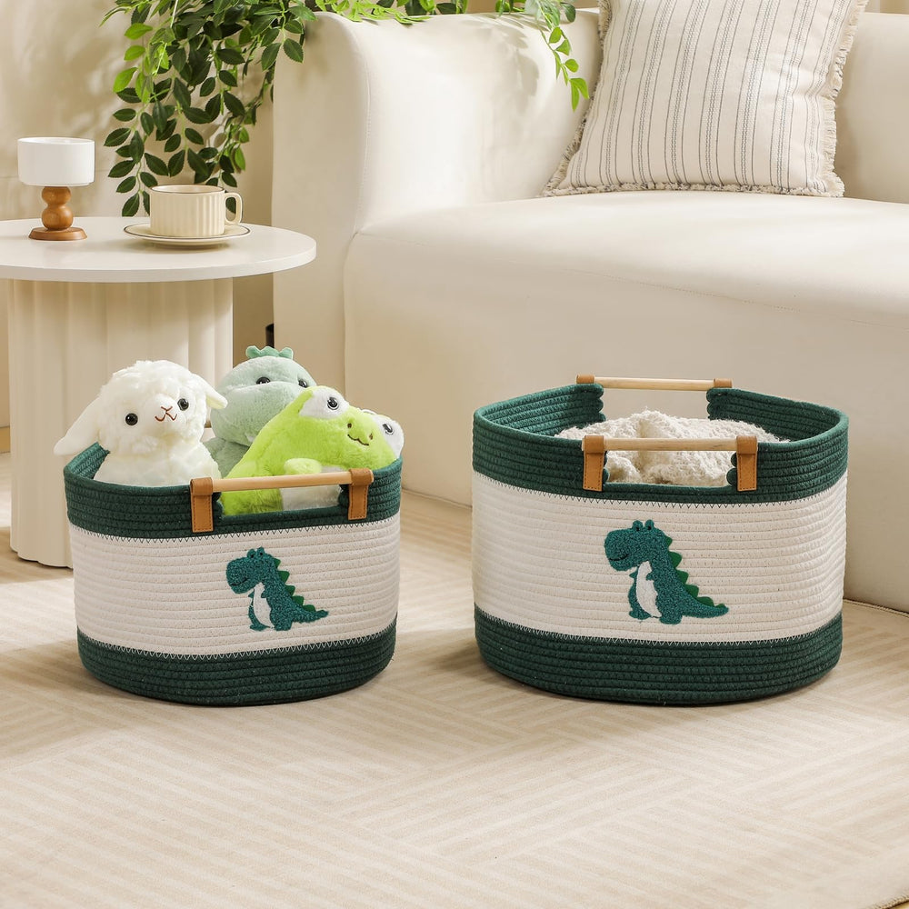 Tidelit dinosaur storage basket supports tidy playroom and easy access
