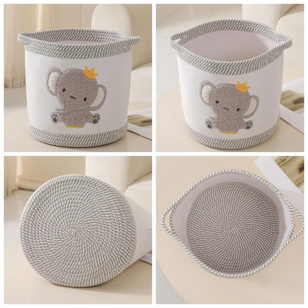 Tidelit storage basket on bedside table, quick access to essentials.