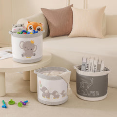 Tidelit three-piece nursery storage baskets foldable demonstrates versatile tidy solution