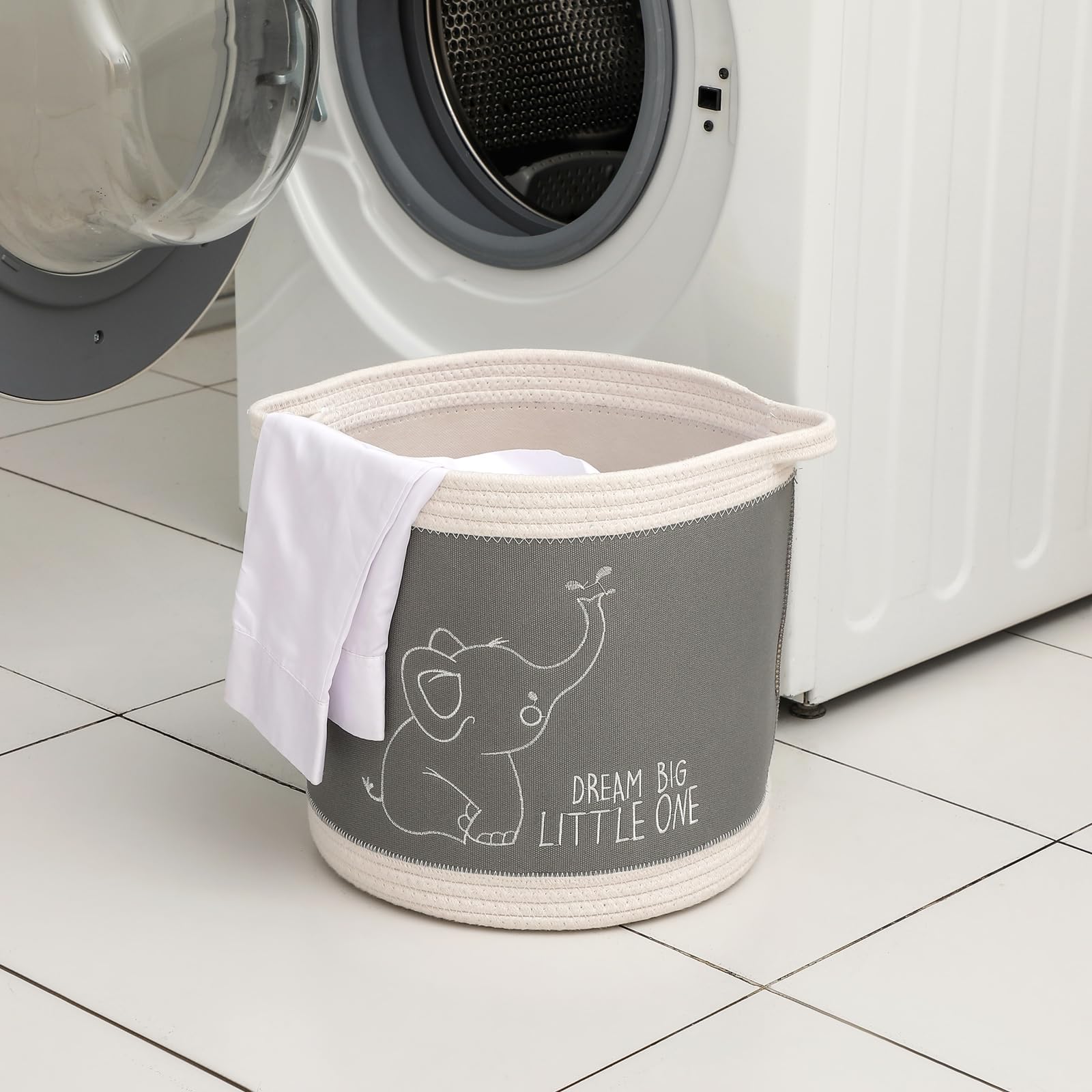 Tidelit toy basket foldable with handles photo highlights portability.