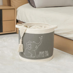 Tidelit toy basket soft-woven cotton rope edge focuses on safe, kid-friendly materials.