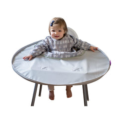 Tidy Tot Bib & Tray Kit front view shows waterproof bib and tray integration for mess-free meals
