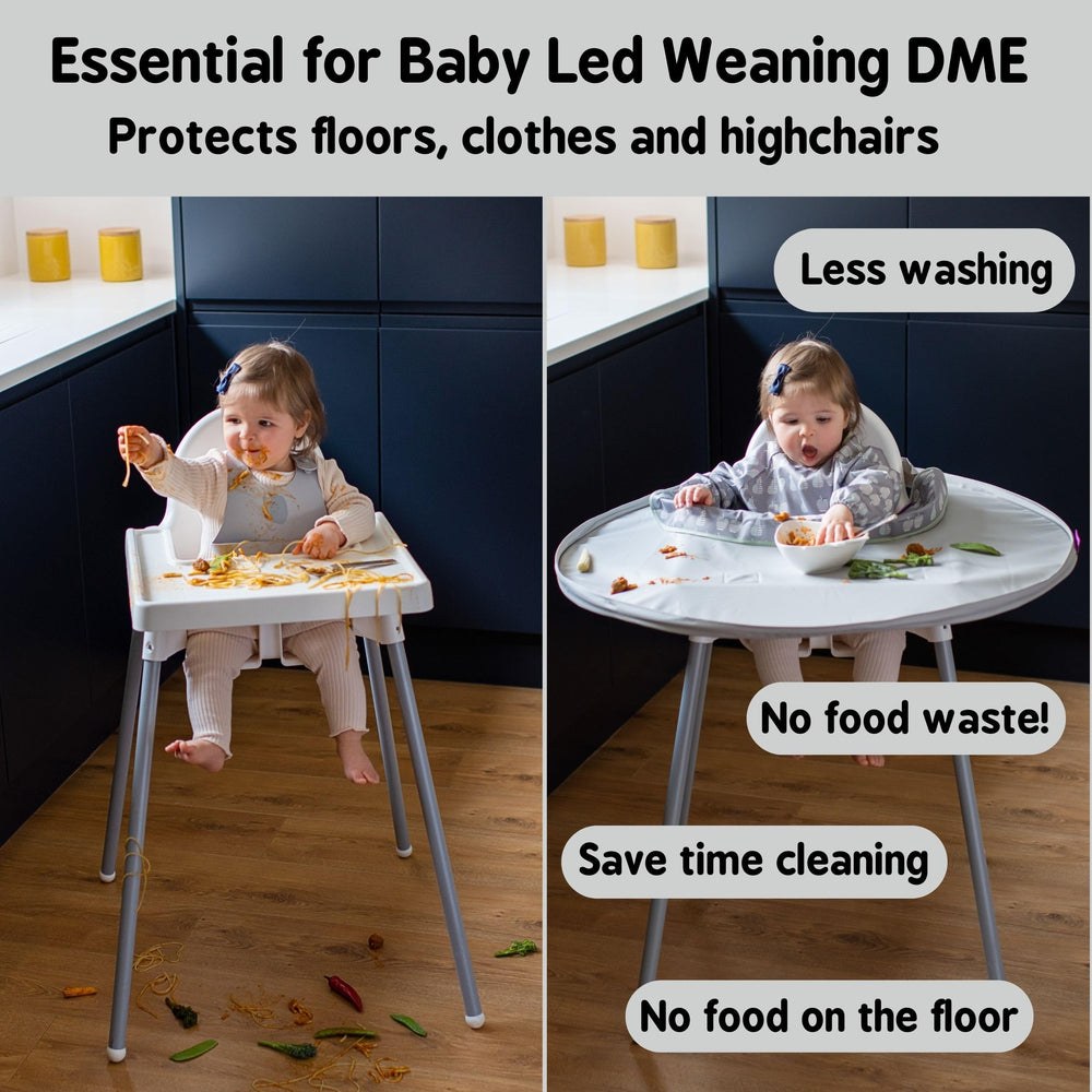 Tidy Tot waterproof material close-up emphasizes easy wipe-clean durability
