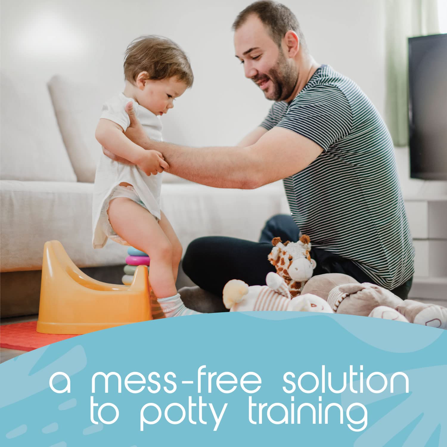 Tidy Tots drawstring-closure close-up—secure disposal with no mess.