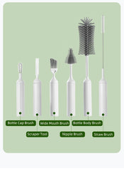 TidyOrbit bottle-body brush covers the interior surface for spotless cleaning.