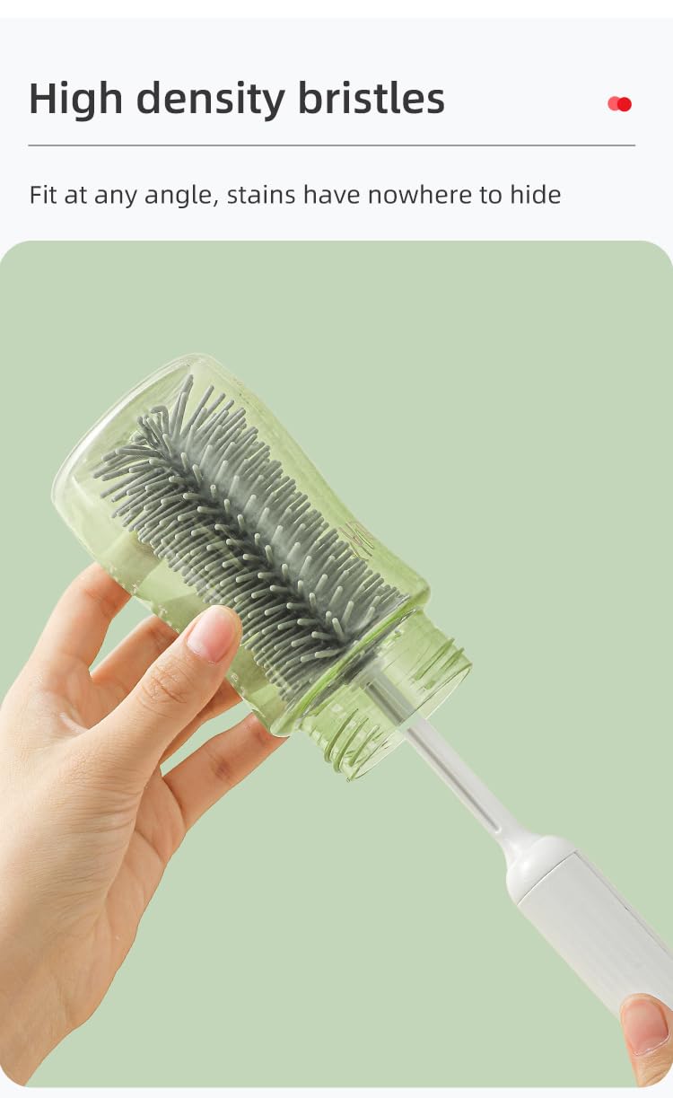 TidyOrbit compact storage stand saves space and keeps brushes upright.