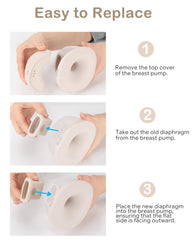 Tiga diaphragm features a smooth surface ideal for cleaning and sanitizing