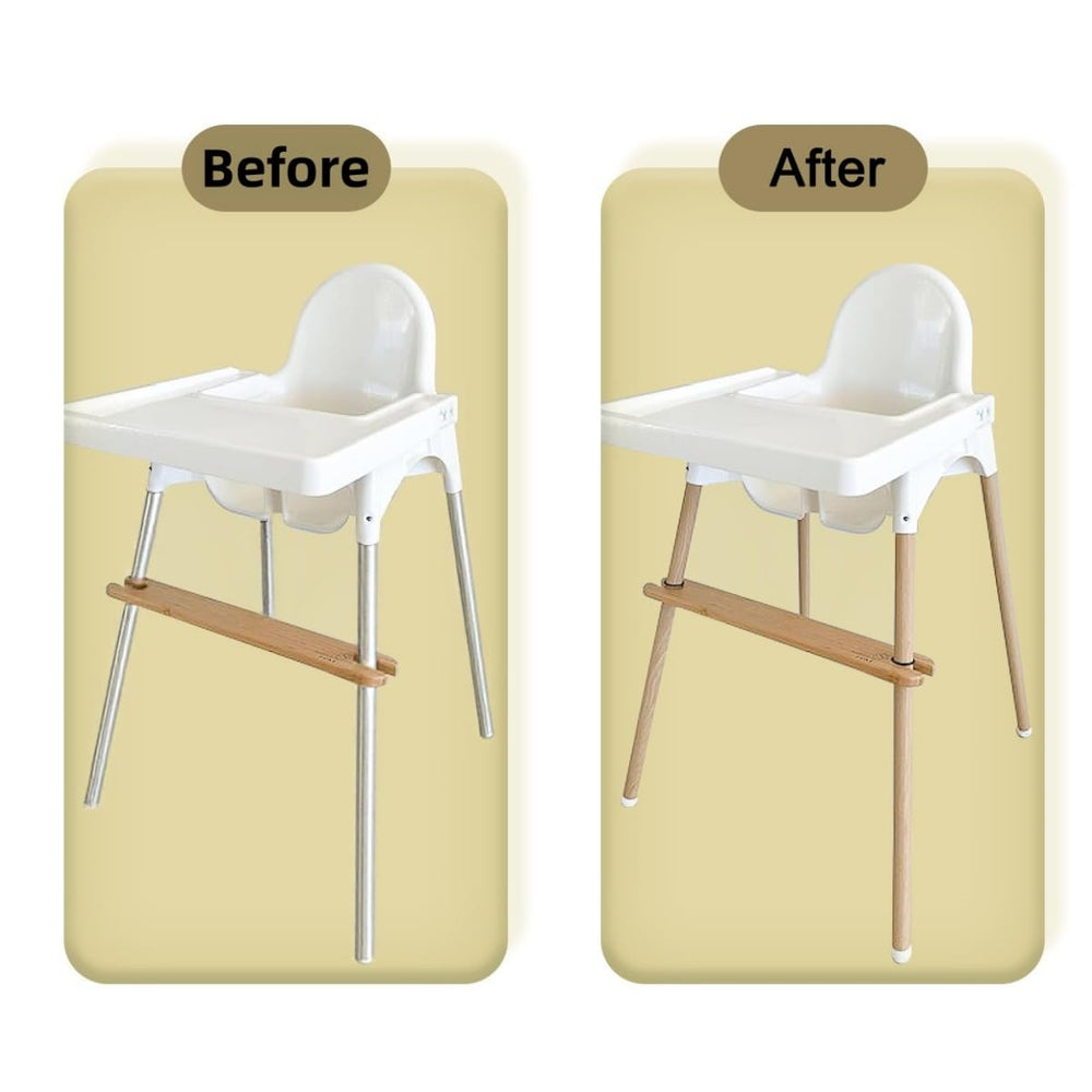 TiTigerella decorative highchair wrap installation demonstrates peel-and-stick simplicity