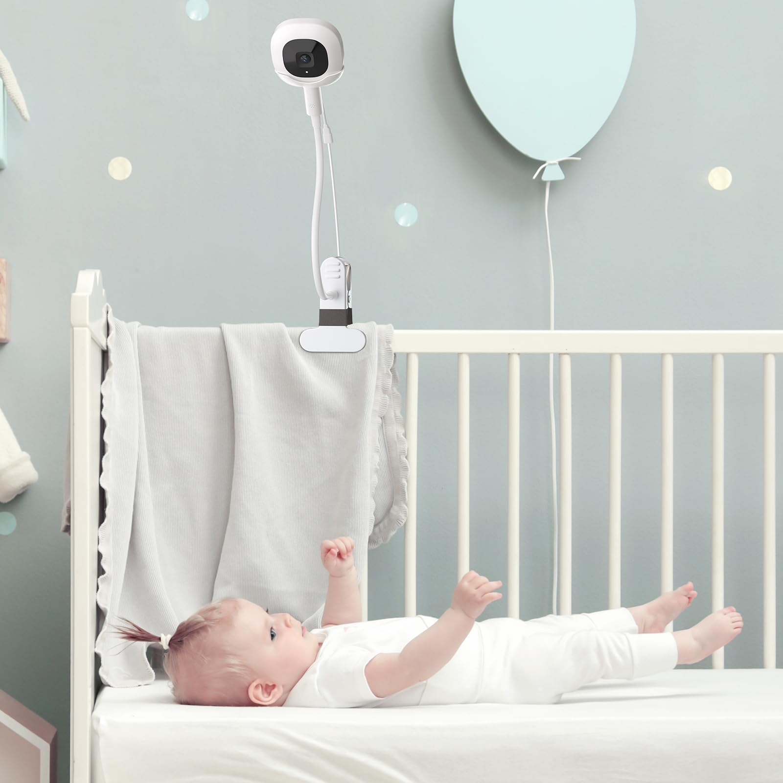 Tihii compatible Nanit Pro/Plus/Original mount keeps camera secure and ready for quick repositioning.