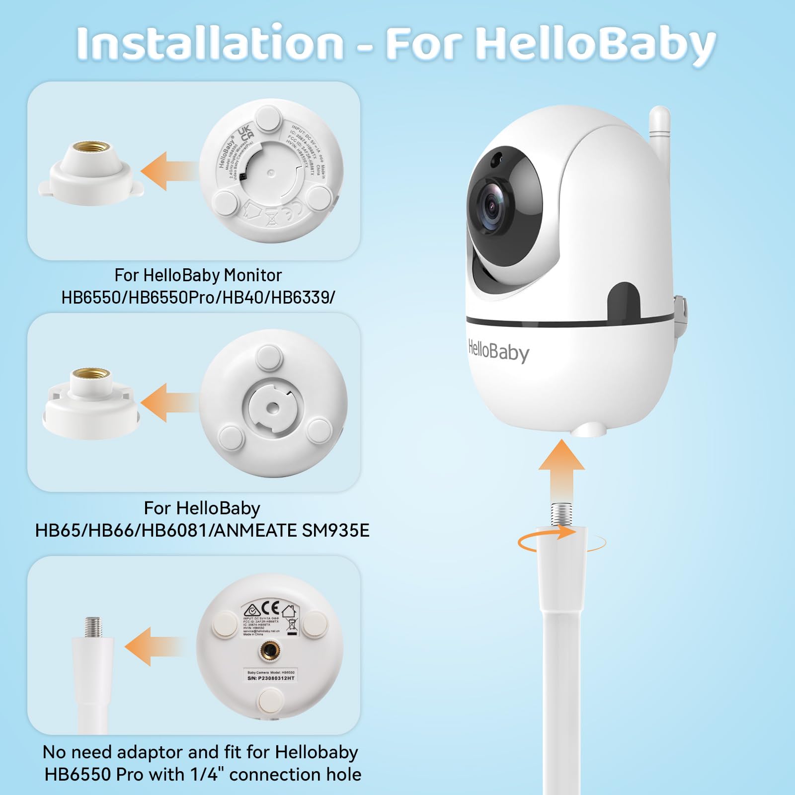tihii baby monitor mount gooseneck offers adjustable angle for clear baby monitoring