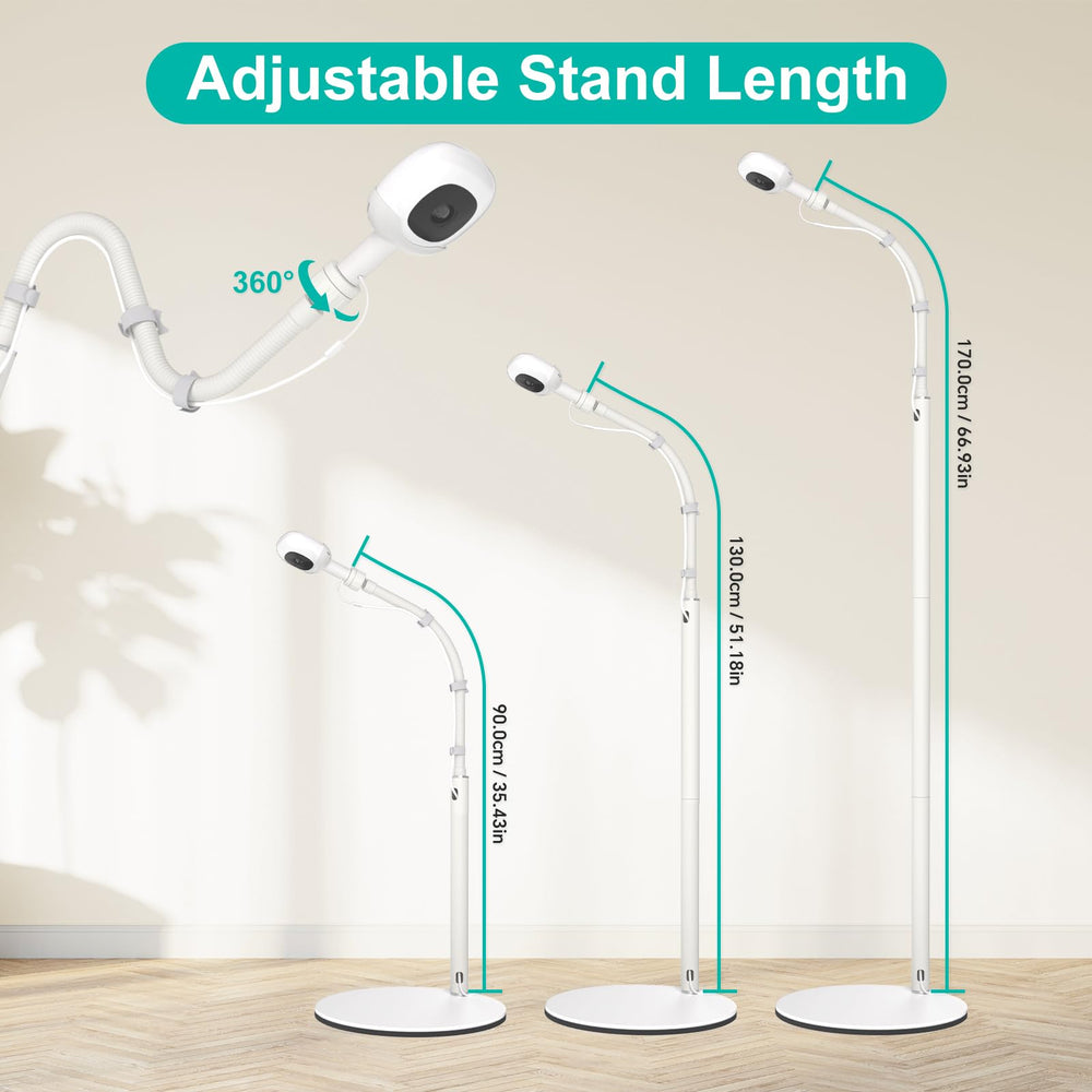 tihii nanit floor stand camera-mount shows easy snap-in compatibility with Nanit cameras