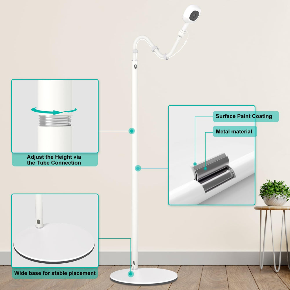 tihii nanit floor stand sensors display highlights temperature and humidity near baby area