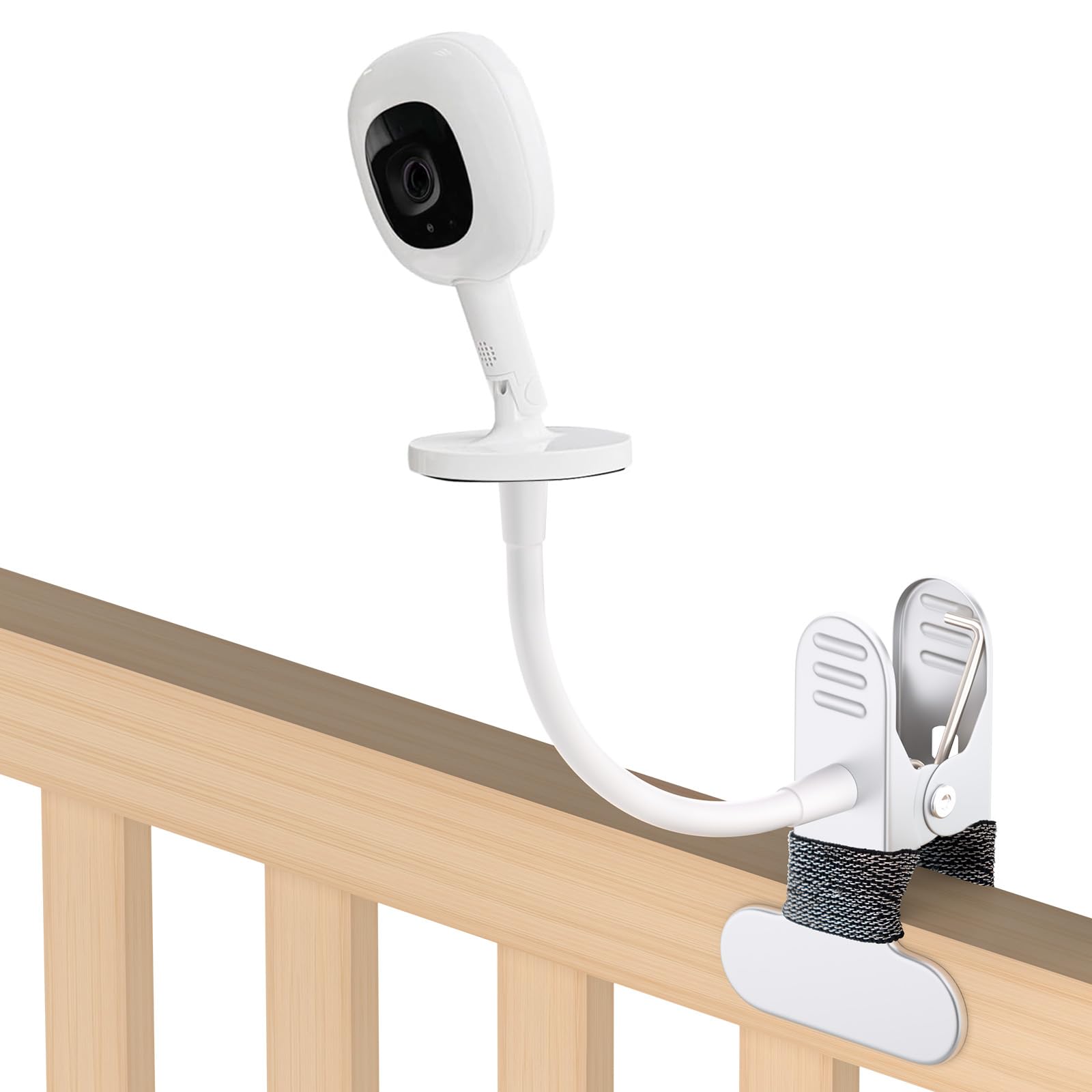 TiHii Nanit Pro Flex Stand mount clip secures monitor