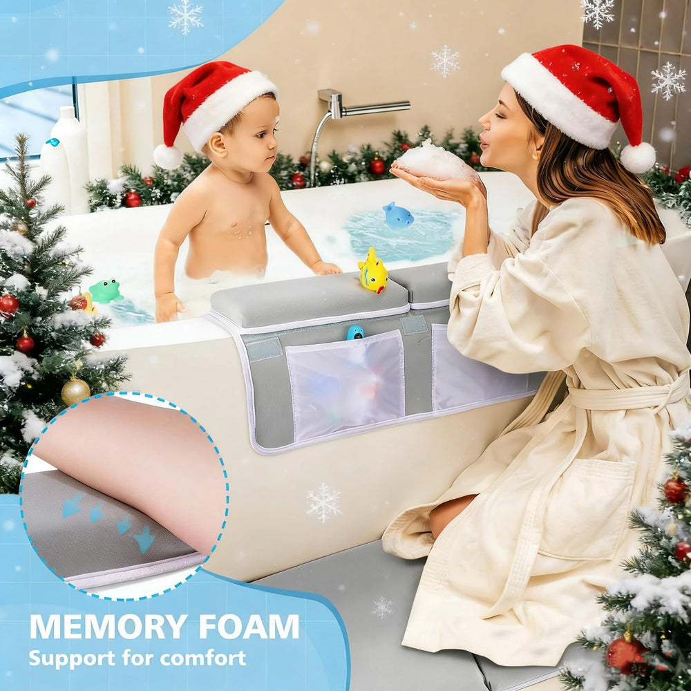 Tiikiy knee pad memory foam close-up highlights pressure relief during long baths.