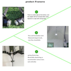 Tiimmgaal mosquito net bottom-weight design shows stable setup without water inflation.