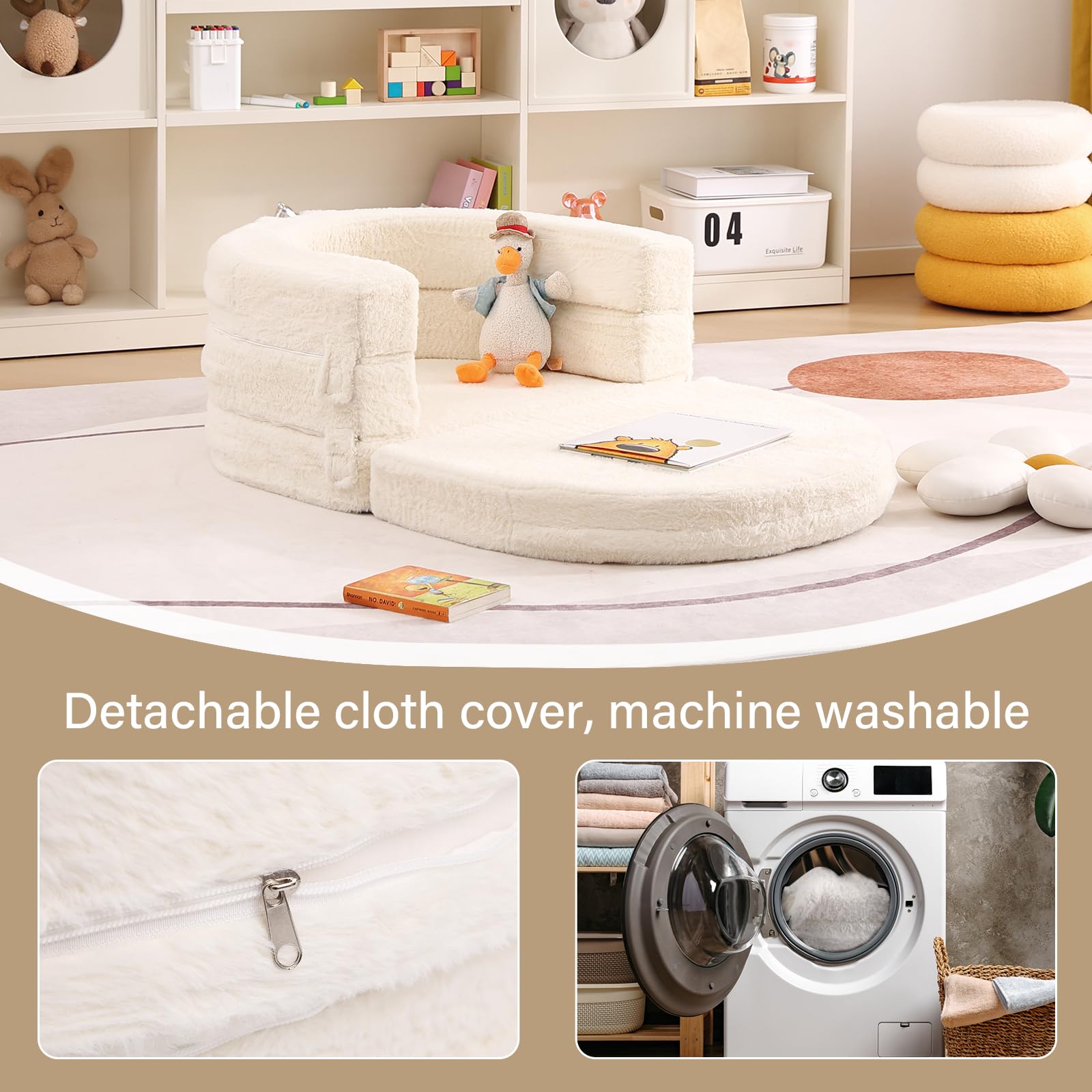 Tiita 3-in-1 Kids Sofa Bed carrying-handle for easy transport