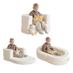 Tiita 3-in-1 Kids Sofa Bed chair mode shows compact toddler seating