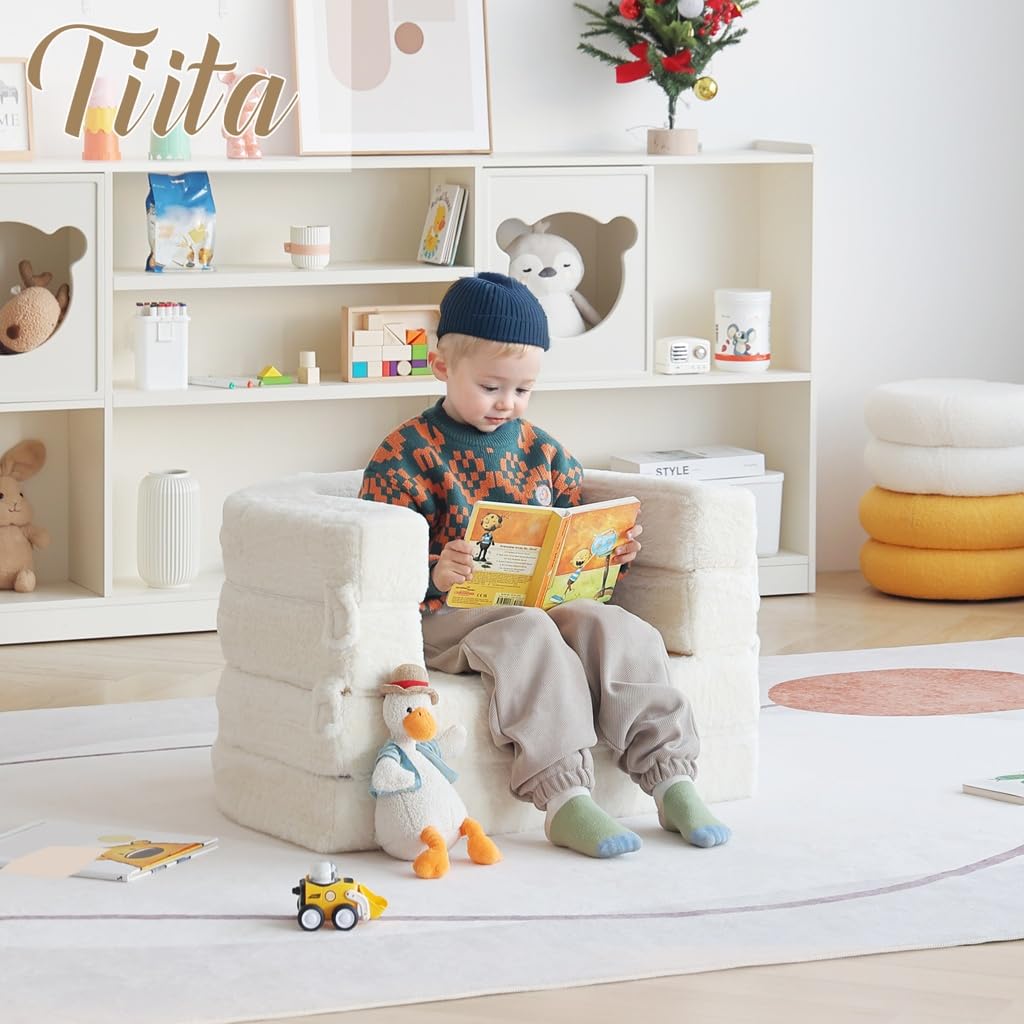 Tiita 3-in-1 Kids Sofa Bed no-assembly design ships ready