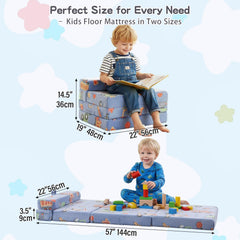 Tiita foldable floor mat beige blends with decor while offering soft nap surfaces.