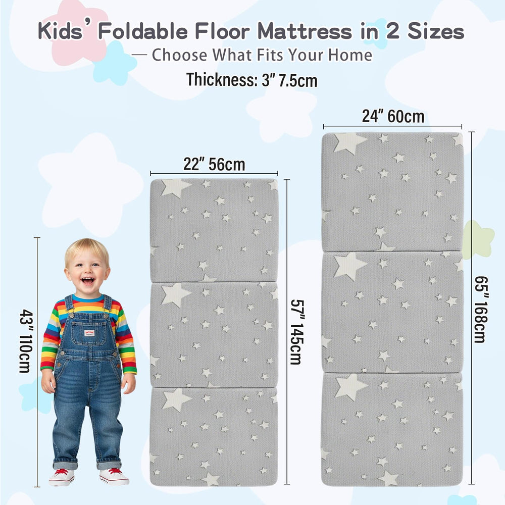 Tiita foldable floor mattress with storage bag keeps play areas tidy during trips.