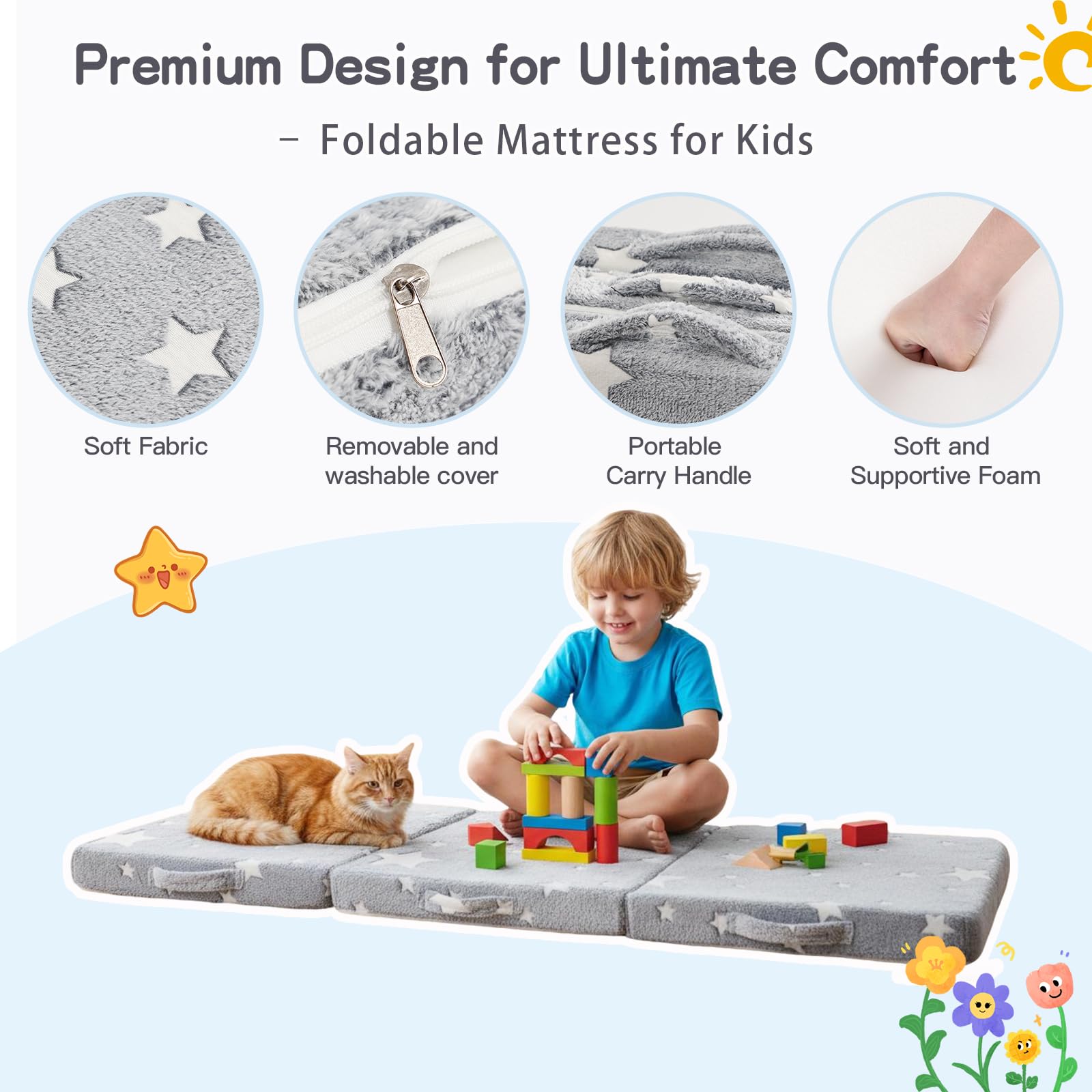 Tiita travel-ready pad, easy to pack for family adventures.