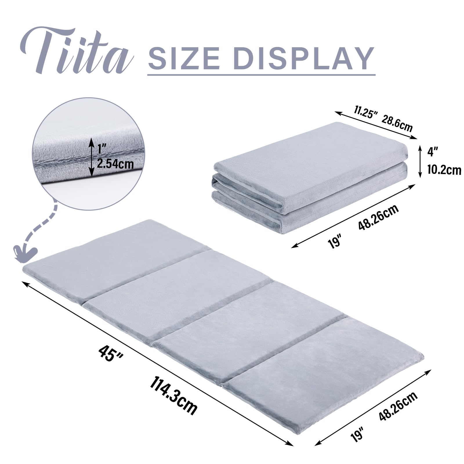 Tiita Kids Nap Mat machine-washable cover closeup for easy cleaning.