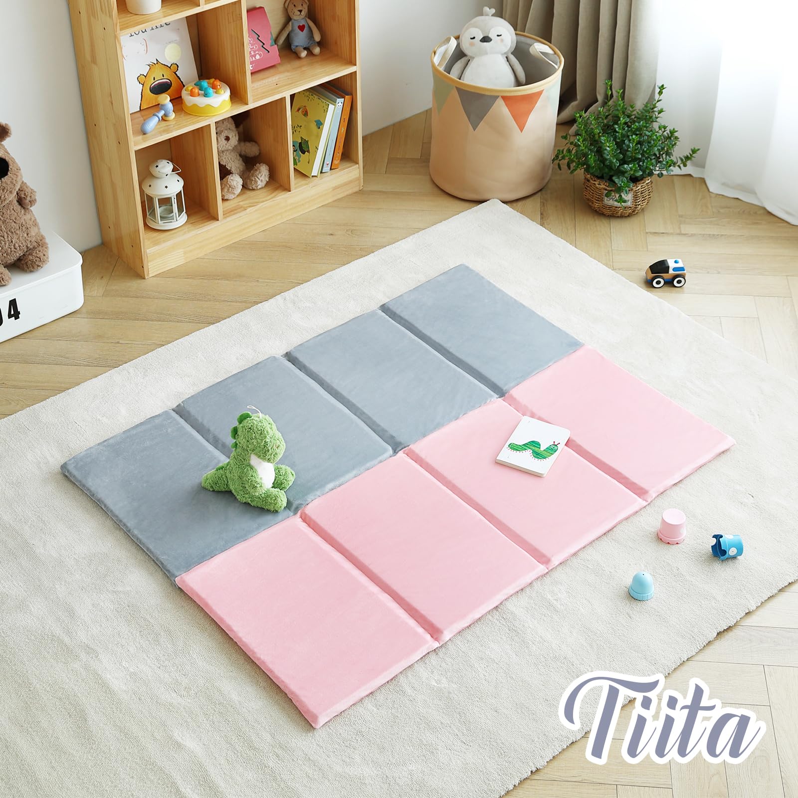 Tiita Kids Nap Mat in playroom setting for versatile activities.