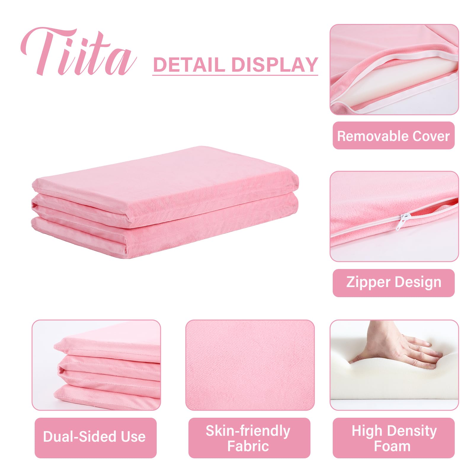Tiita Kids Nap Mat unfolded for playtime, spacious surface for rest and activities.