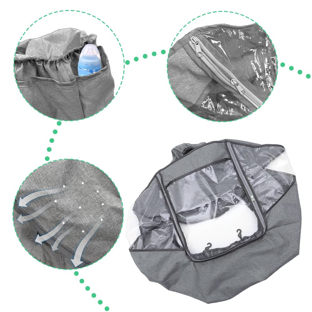 Tiiyee stroller rain cover easy installation and removal