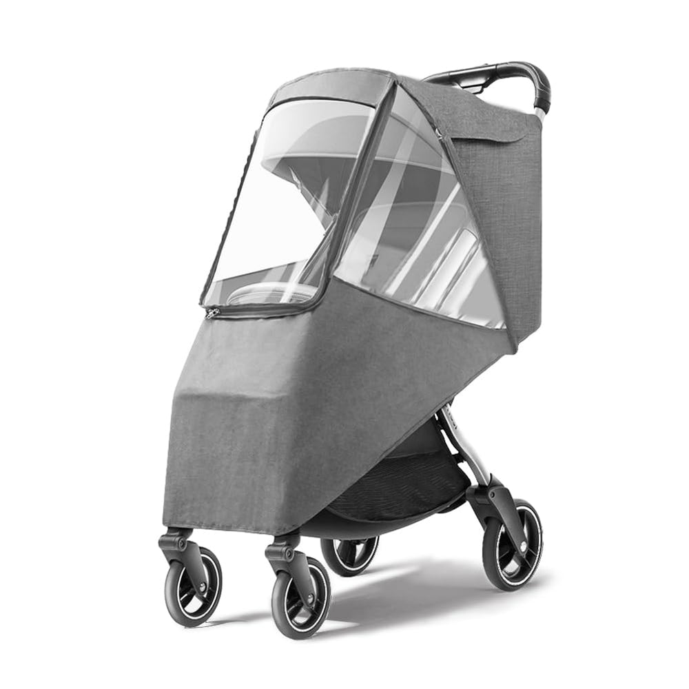 Tiiyee stroller rain cover top protection shields against rain and wind