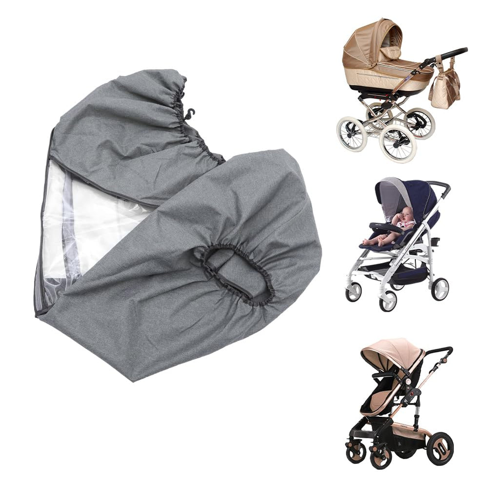 Tiiyee stroller rain cover wide window view for easy baby visibility