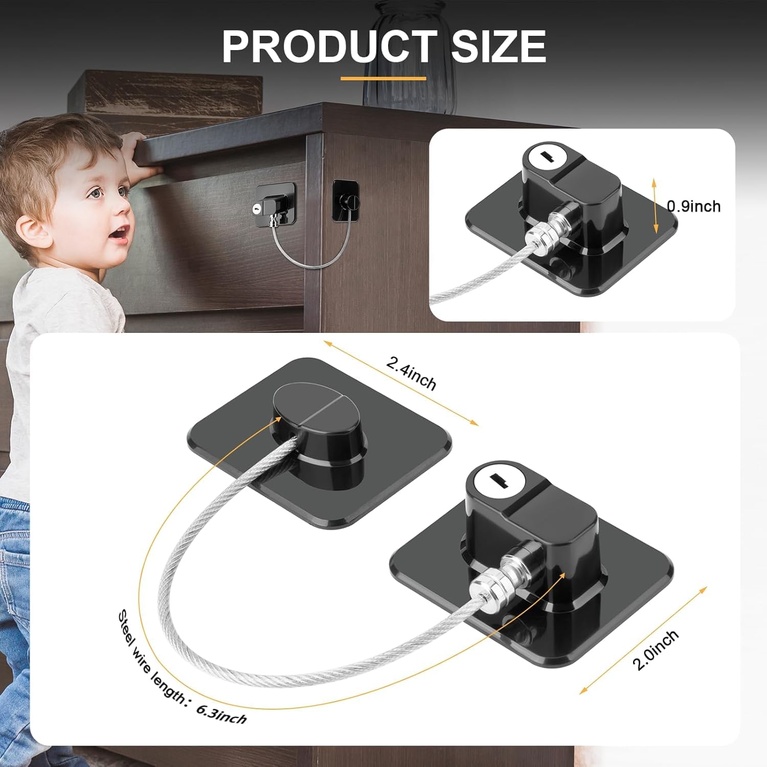 TIJTJHC Fridge Lock ABS durable-construction withstands daily use and wear.
