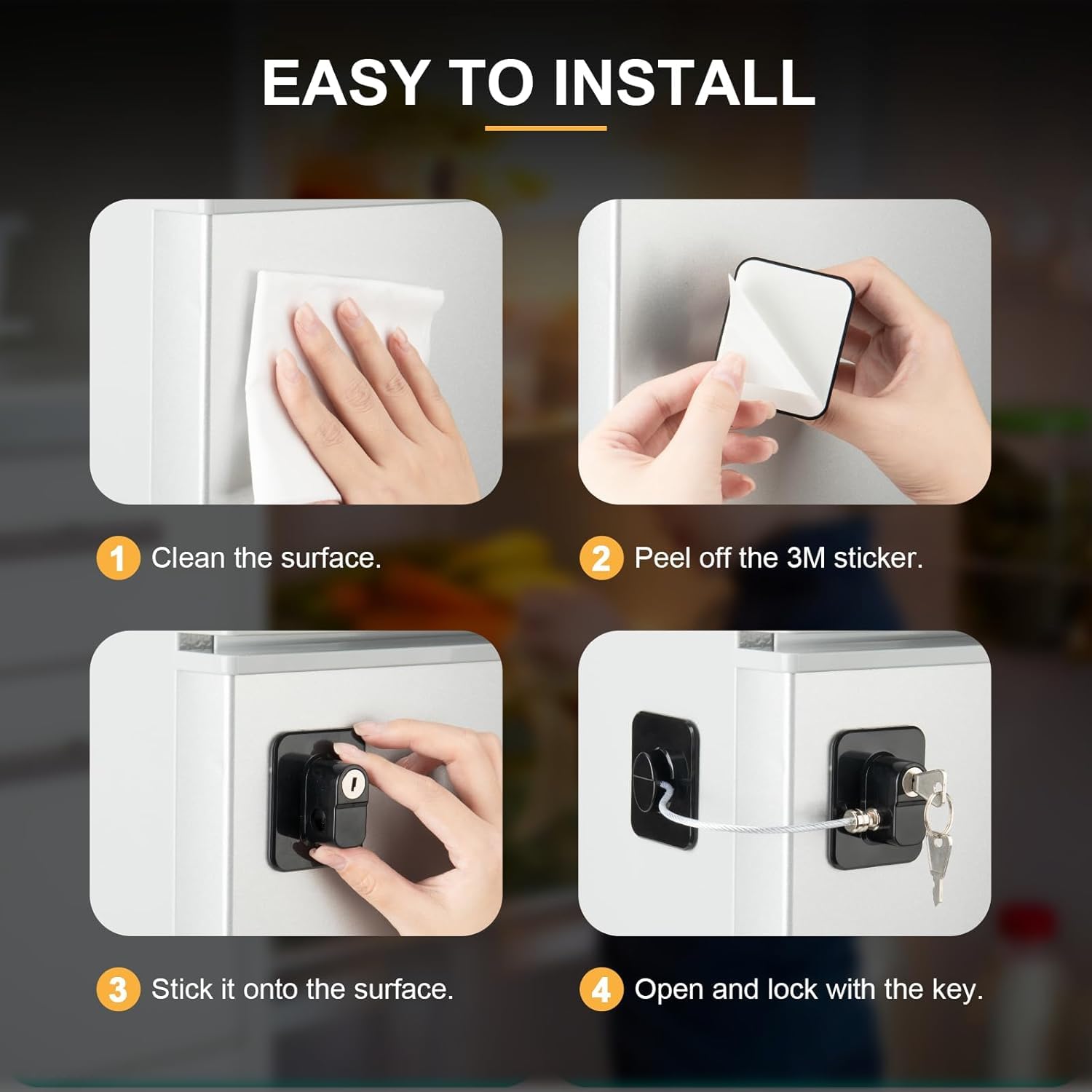 TIJTJHC Fridge Lock compact two-pack fits small spaces and travel-friendly.