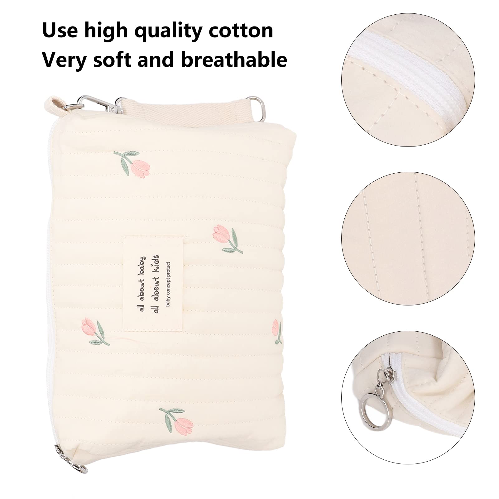 TIKATARER quilted cotton material close-up showing soft breathable fabric