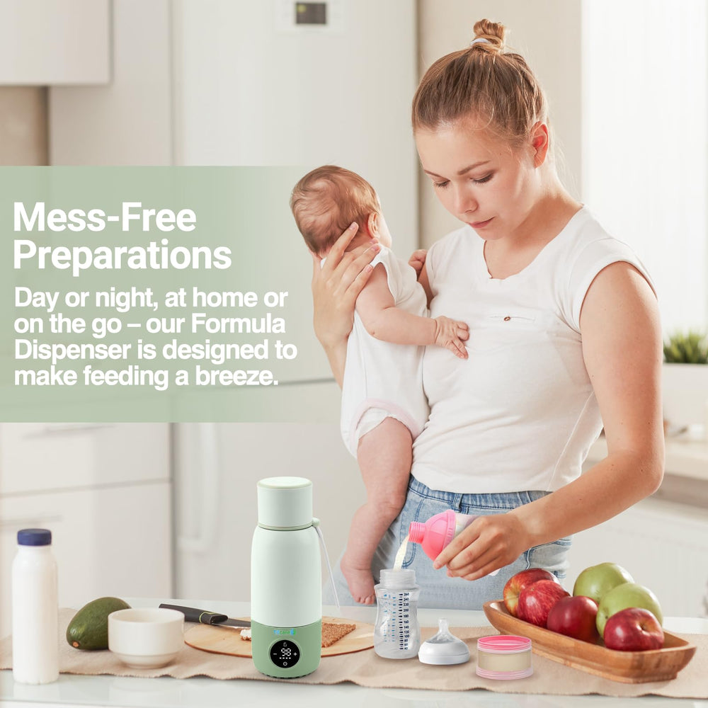 Tilcare portable bottle warmer carrying strap image suggests hands-free transport.