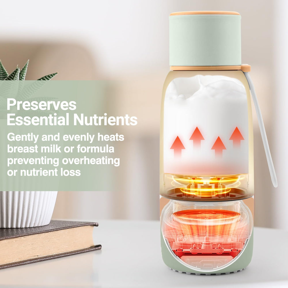 Tilcare portable bottle warmer inner lid stainless steel highlights easy hygienic cleaning.
