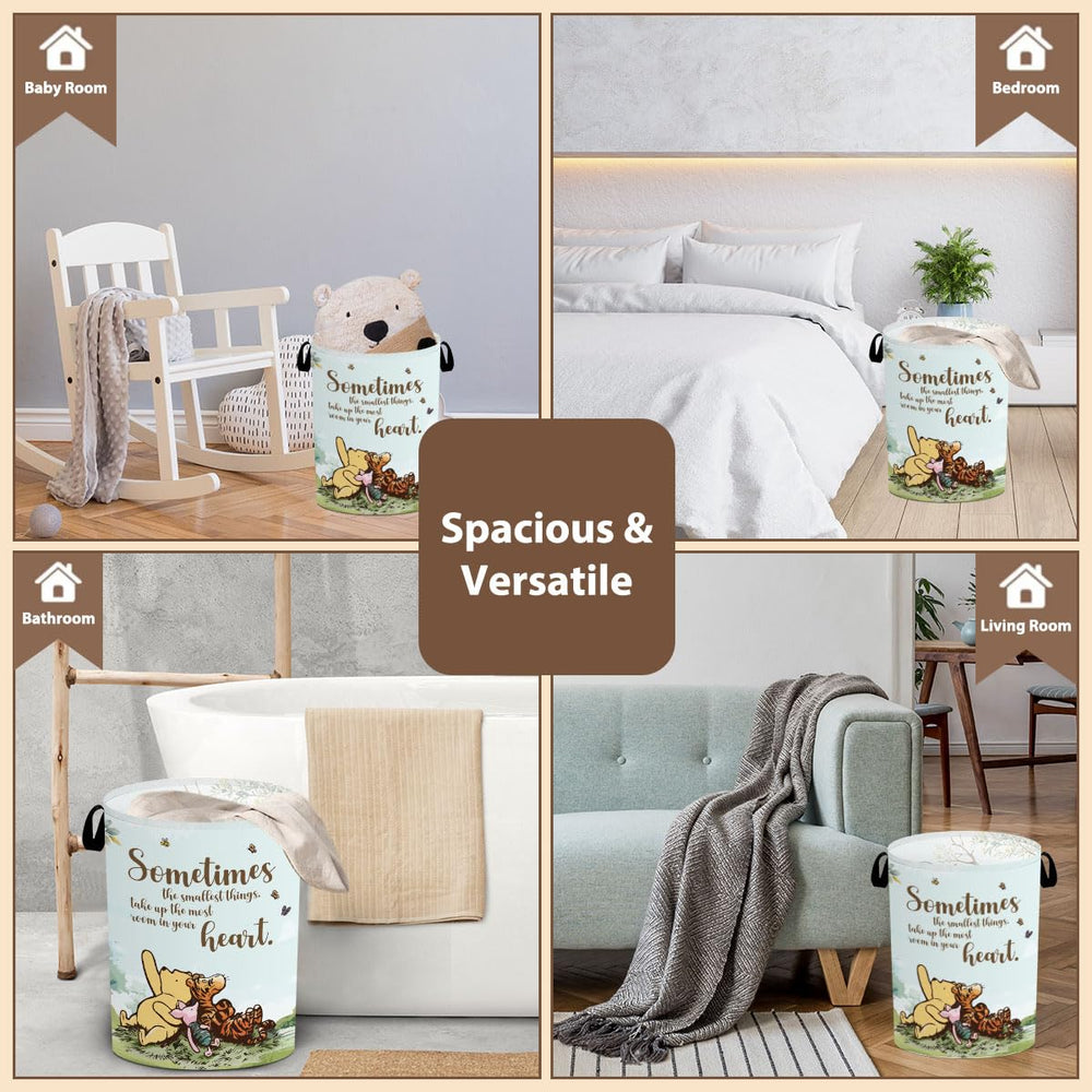 Tillfuru Winnie storage basket folded-flat saves space when not in use
