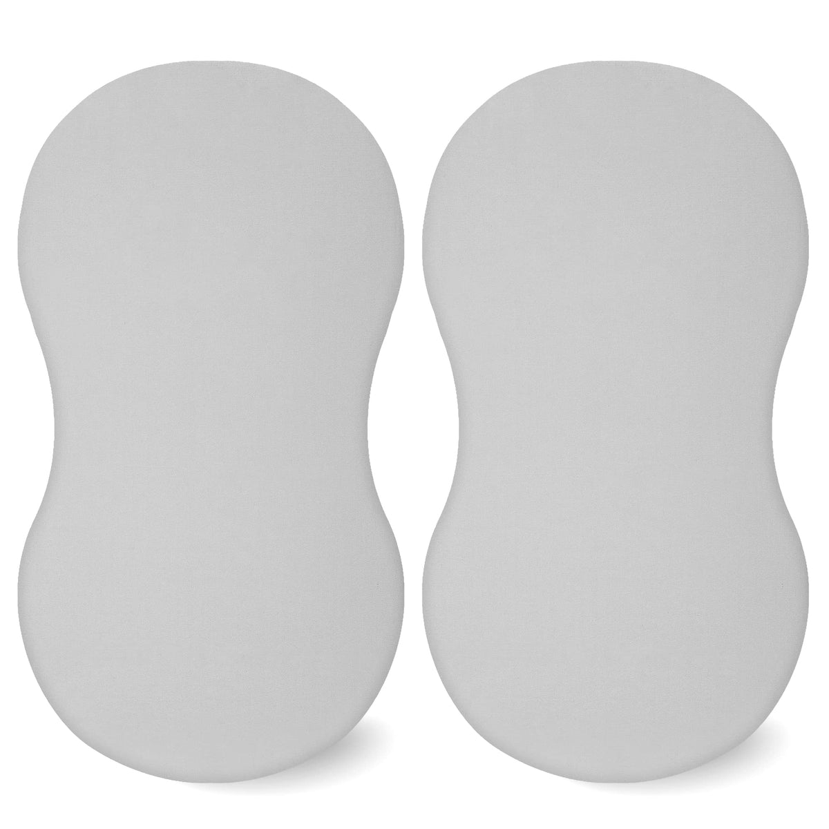 TILLYOU baby bassinet sheets gray close-up shows soft cotton texture for gentle naps.