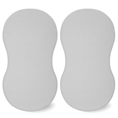 TILLYOU baby bassinet sheets gray close-up shows soft cotton texture for gentle naps.
