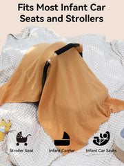TILLYOU baby car seat cover provides full coverage to shield sun exposure.