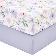 TILLYOU Baby Crib Sheets with Brilliant Little Flowers offer snug crib fit.