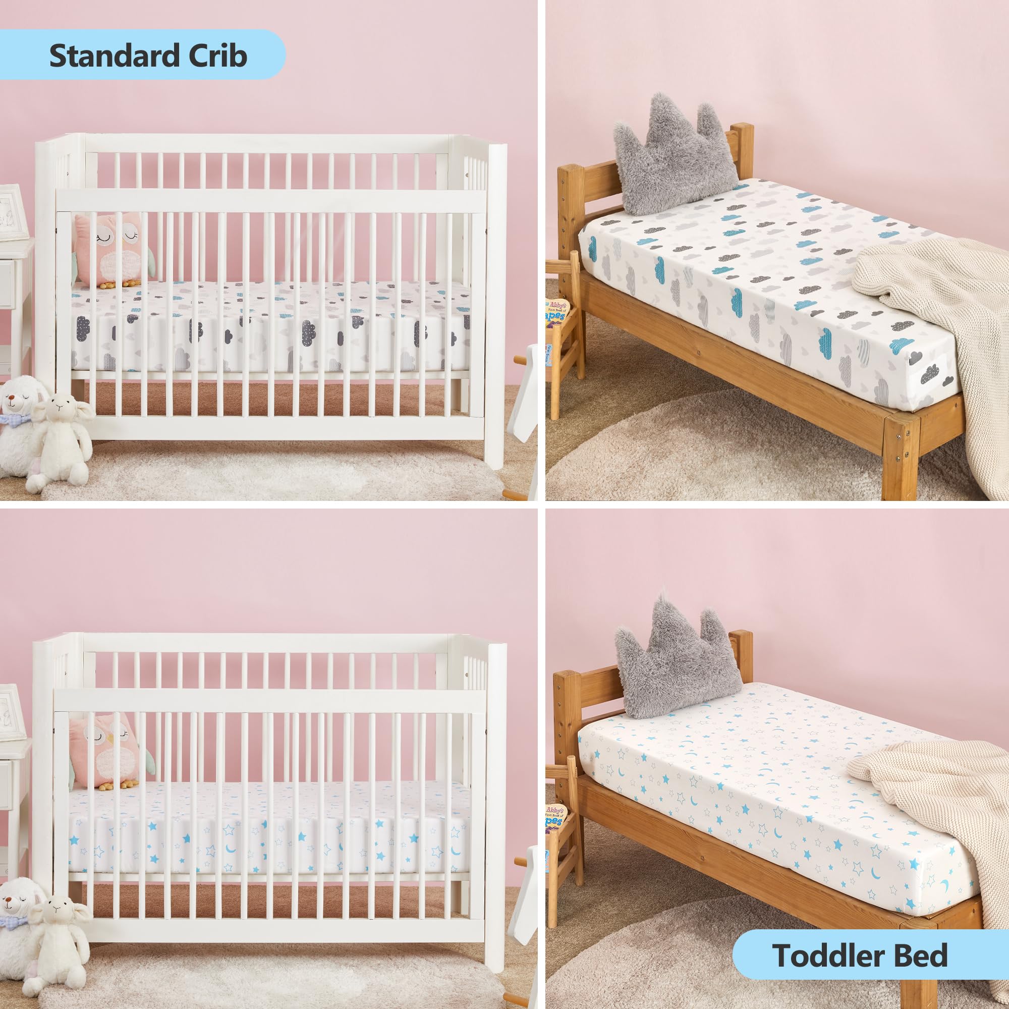 TILLYOU multi-color pattern options to match different nursery themes.