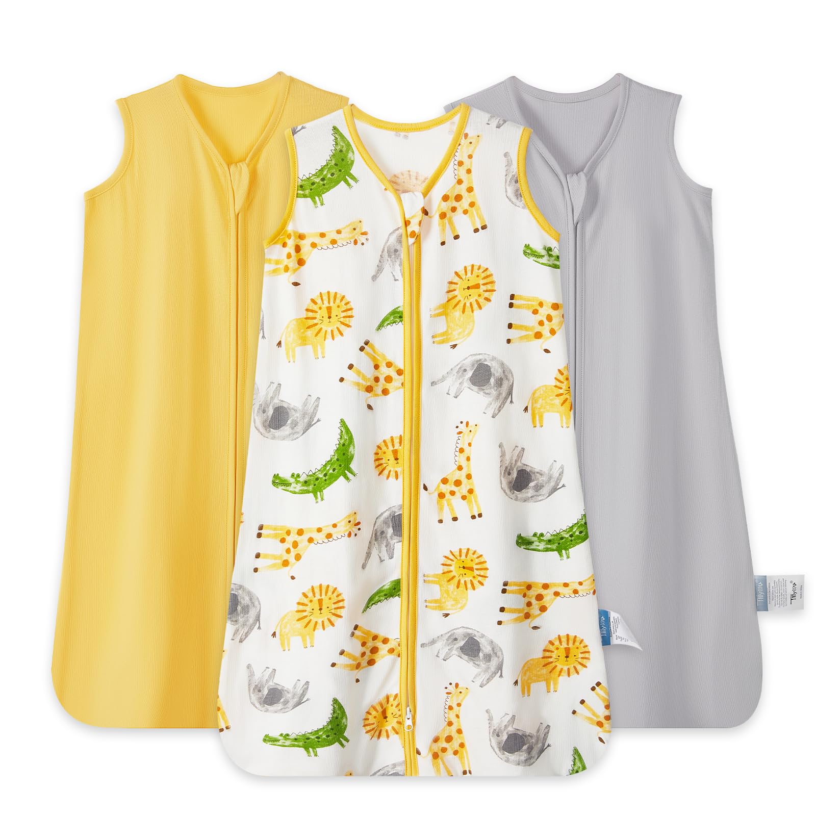 TILLYOU baby sleep sack animal design keeps baby cozy and breathable for summer nights.