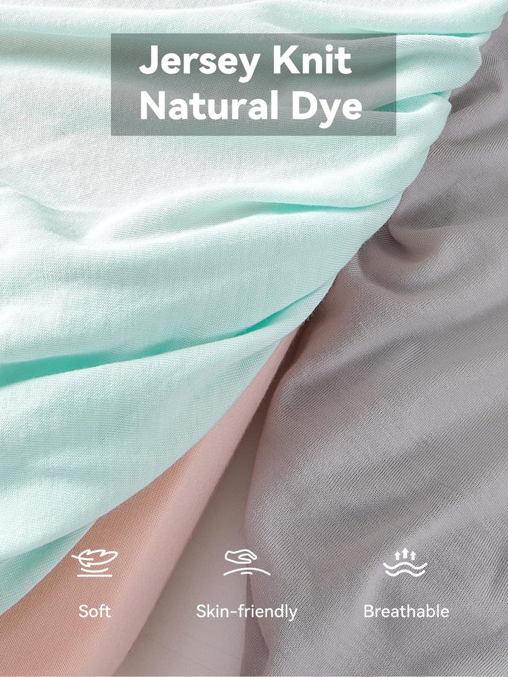 TILLYOU bassinet sheets with looped elastic band for a secure fit.