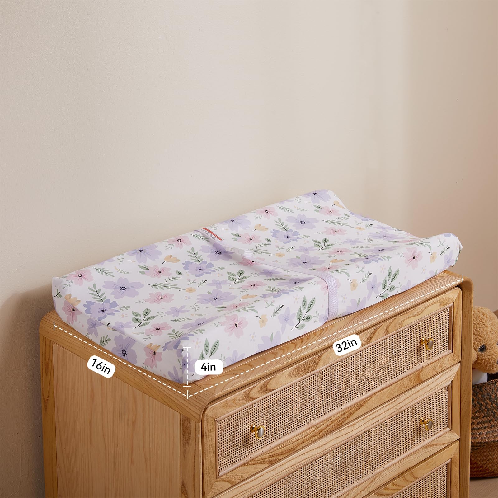 TILLYOU changing pad cover is easy to install for quick setup and steady positioning.