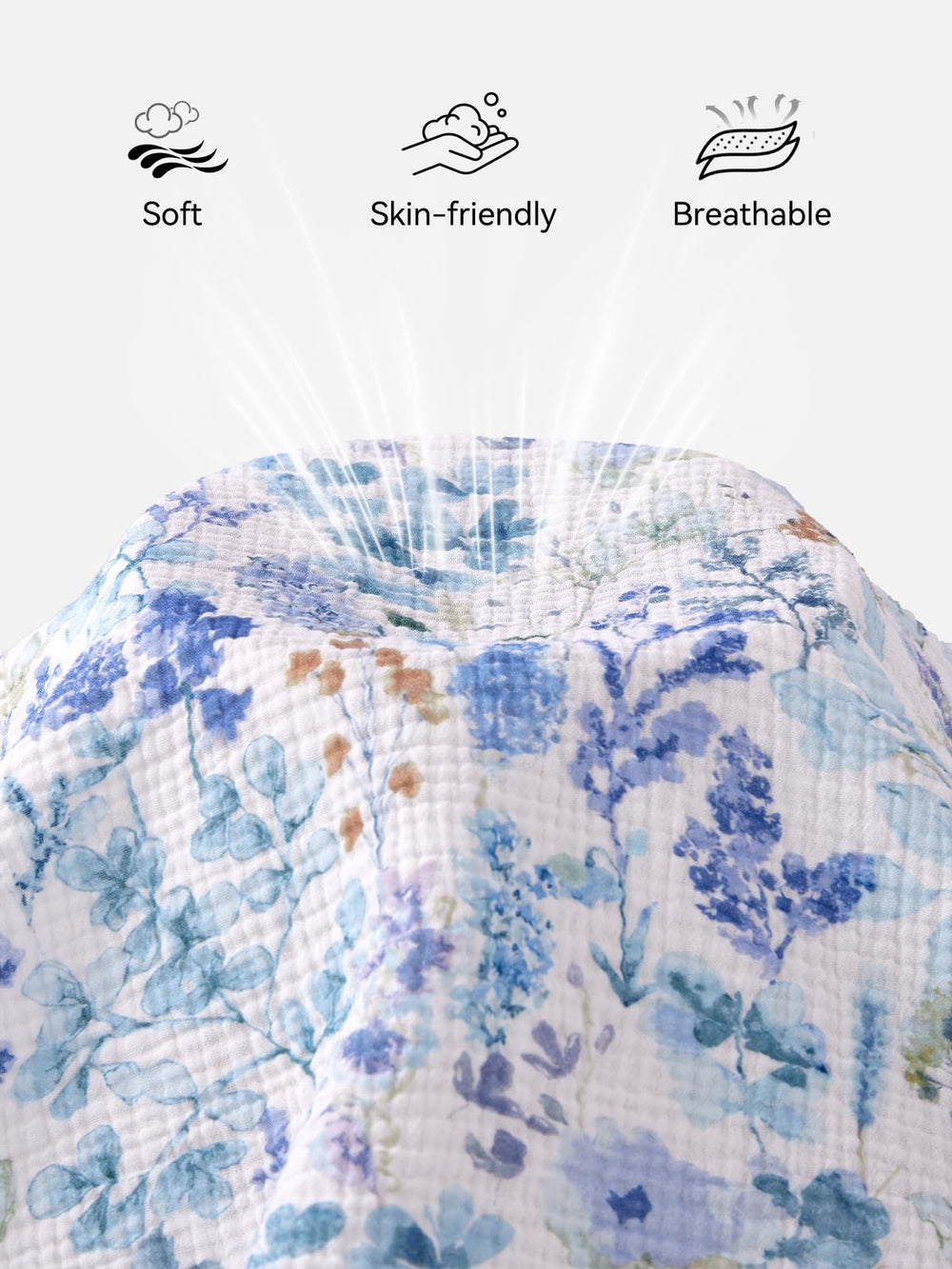 TILLYOU crib sheet elastic edge demonstrates wrinkle-free, snug-fit performance.