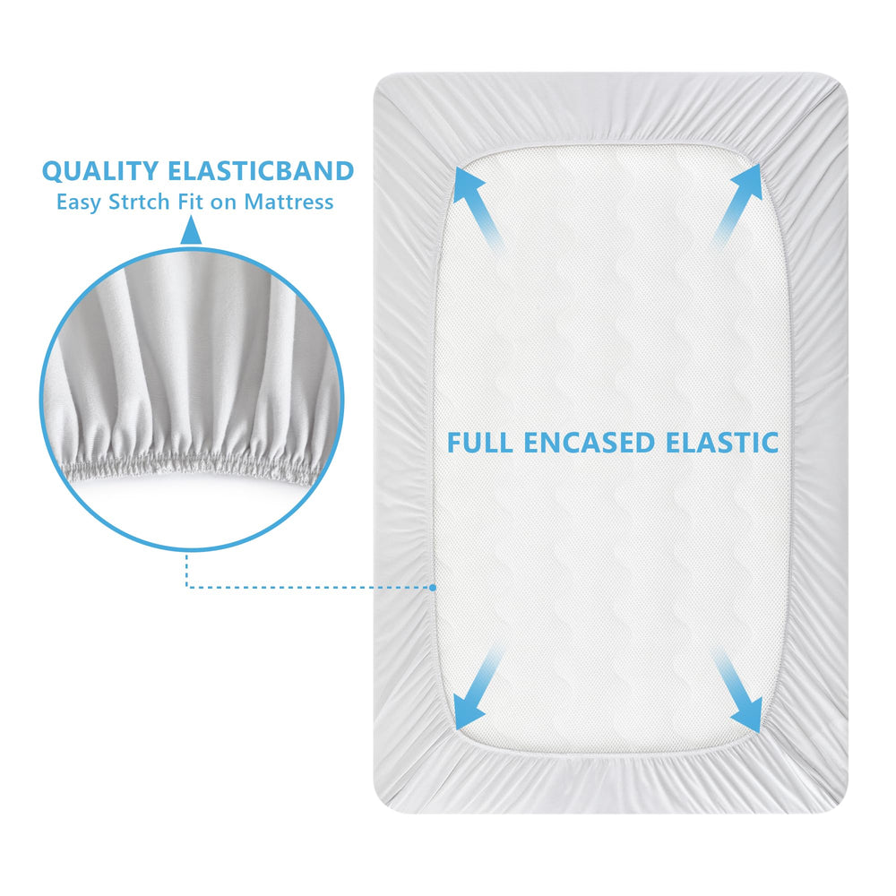 TILLYOU elastic bottom loop makes sheet changes quick and easy