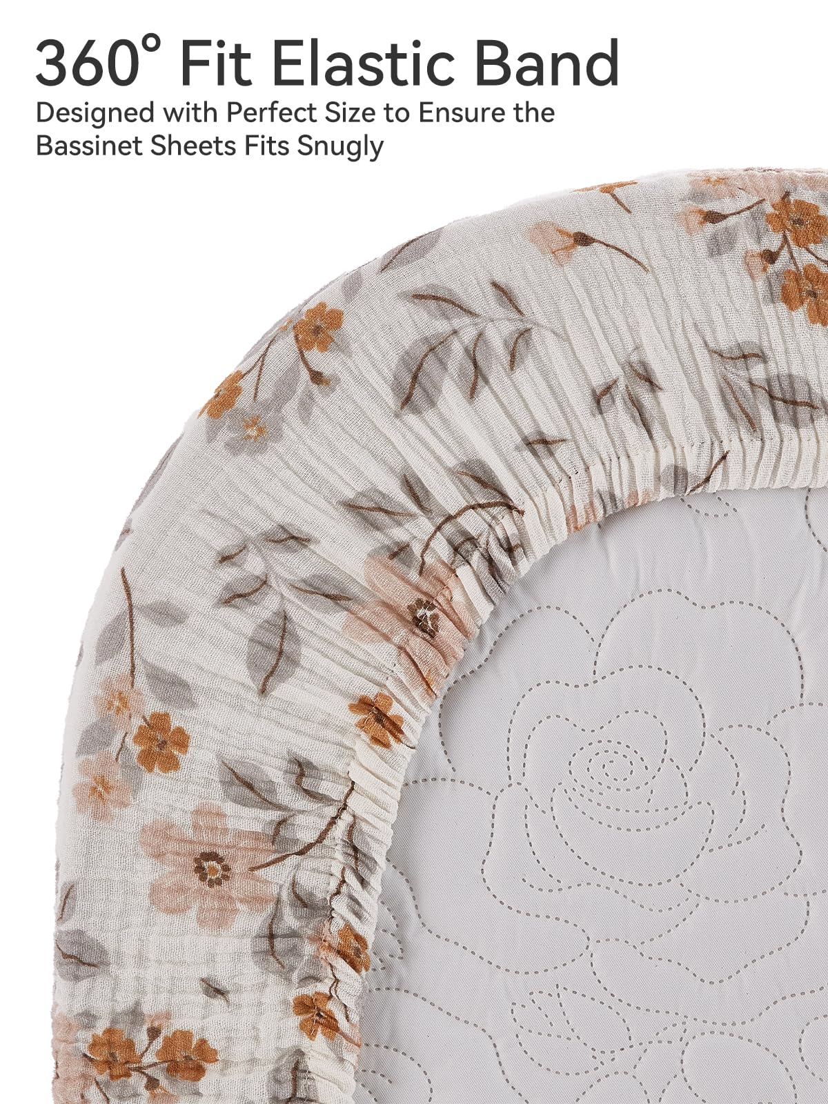Gift-pack of TILLYOU bassinet sheets ready for baby showers